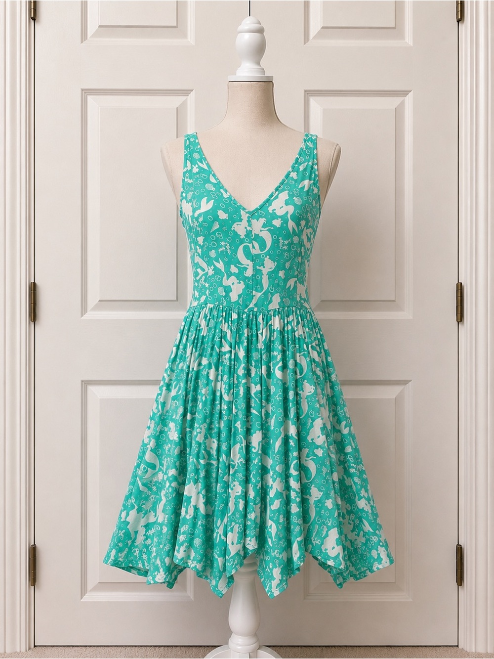 Disney Little Mermaid Ariel Teal Fit & Flare Dress SM